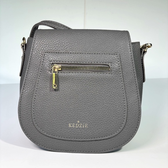Kedzie Handbags - KEDZIE CAMDEN MINI MESSENGER CROSSBODY GRAY HANDBAG